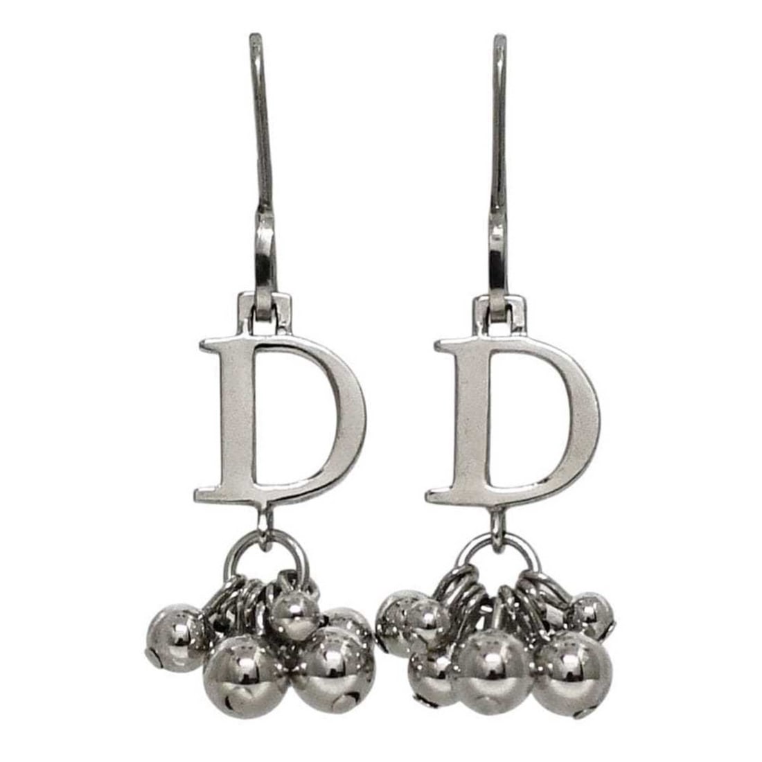 Christian Dior earrings, metal, silver, women's, metal findings.: --- Catalog ---Category: SizeSize (HxWxD): 38.00mm x 12.80mm x 11.00mm / 1.50'' x 0.50'' x 0.43''Category: DesignType: Drop earringsColor: SilverGender: WomenMaterial: MetalCategory: GeneralBrand: Chr