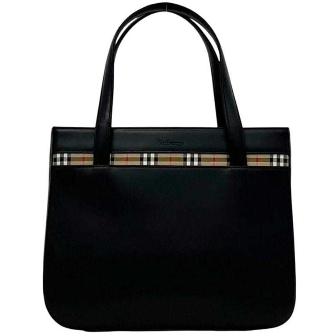 Burberry handbag tote bag, BURBERRY leather Nova check, black, women's.: --- Catalog ---Category: SizeSize (HxWxD): 23cm x 28cm x 8.5cm / 9.05'' x 11.02'' x 3.34''Category: DesignType: Handbag, Tote bagColor: BlackGender: WomenMaterial: Leather Category: GeneralBrand: Burb