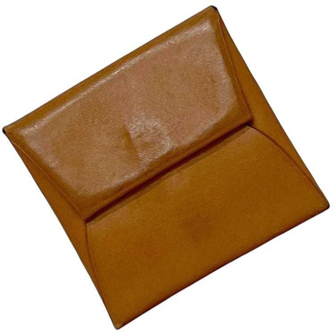 Hermes coin case, Bastia, ?Q stamp, HERMES leather, box calf, chevre, brown, yellow, unisex.: --- Catalog ---Category: SizeSize (HxWxD): 8cm x 8.5cm x 1cm / 3.14'' x 3.34'' x 0.39''Category: DesignType: Coin purse/coin caseColor: Brown, YellowGender: Women,MenMaterial: Leather , Box calf leath