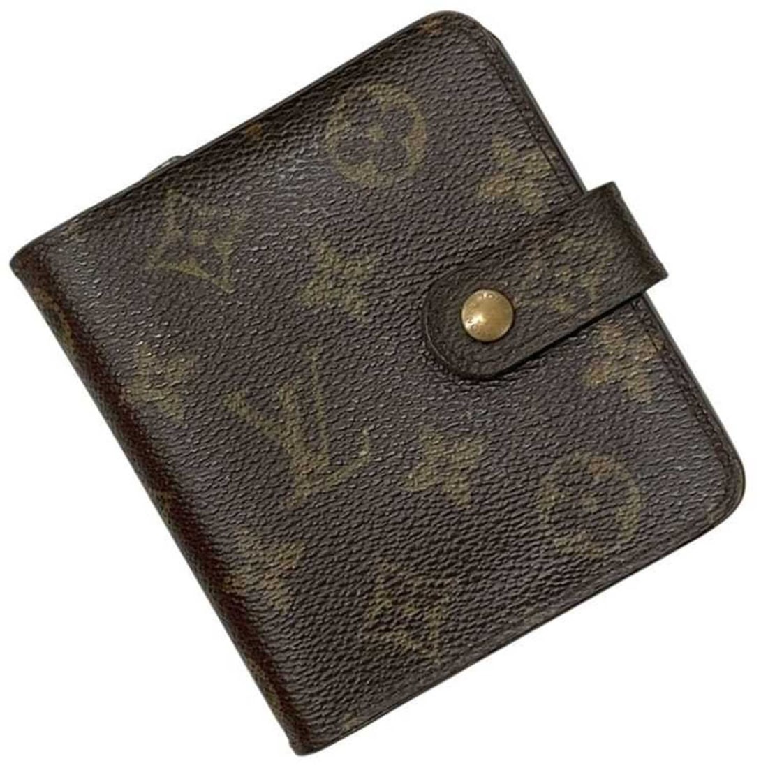 Louis Vuitton Bi-fold Wallet Compact Zip Monogram M61667 LOUIS VUITTON Brown Women's (1 of 10)