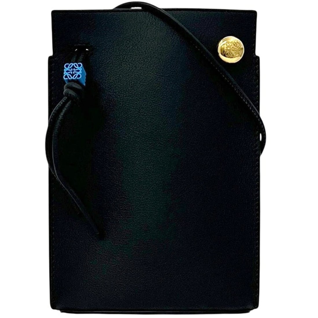 Loewe shoulder bag, Dice Pocket Pebble CPBPR12X02 522448, LOEWE leather, black, pochette, women's.: --- Catalog ---Category: SizeSize (HxWxD): 20cm x 15cm x 4cm / 7.87'' x 5.9'' x 1.57''Category: DesignType: Pochette, Shoulder bagColor: BlackGender: WomenMaterial: Leather Category: GeneralMPN: CPBPR