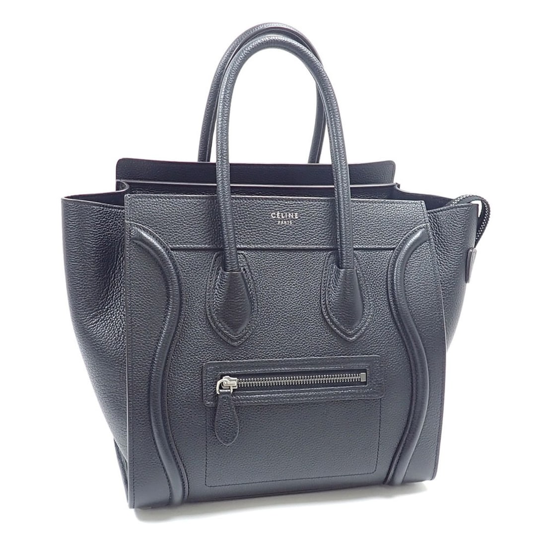 Celine Luggage Micro Shopper Handbag for Women, Black Leather, 167793DRU.38NO: --- Catalog ---Category: SizeSize (HxWxD): 26cm x 27cm x 15cm / 10.23'' x 10.62'' x 5.9''Category: DesignType: HandbagColor: BlackGender: WomenMaterial: Leather Category: GeneralLine: LuggageBrand: Ce