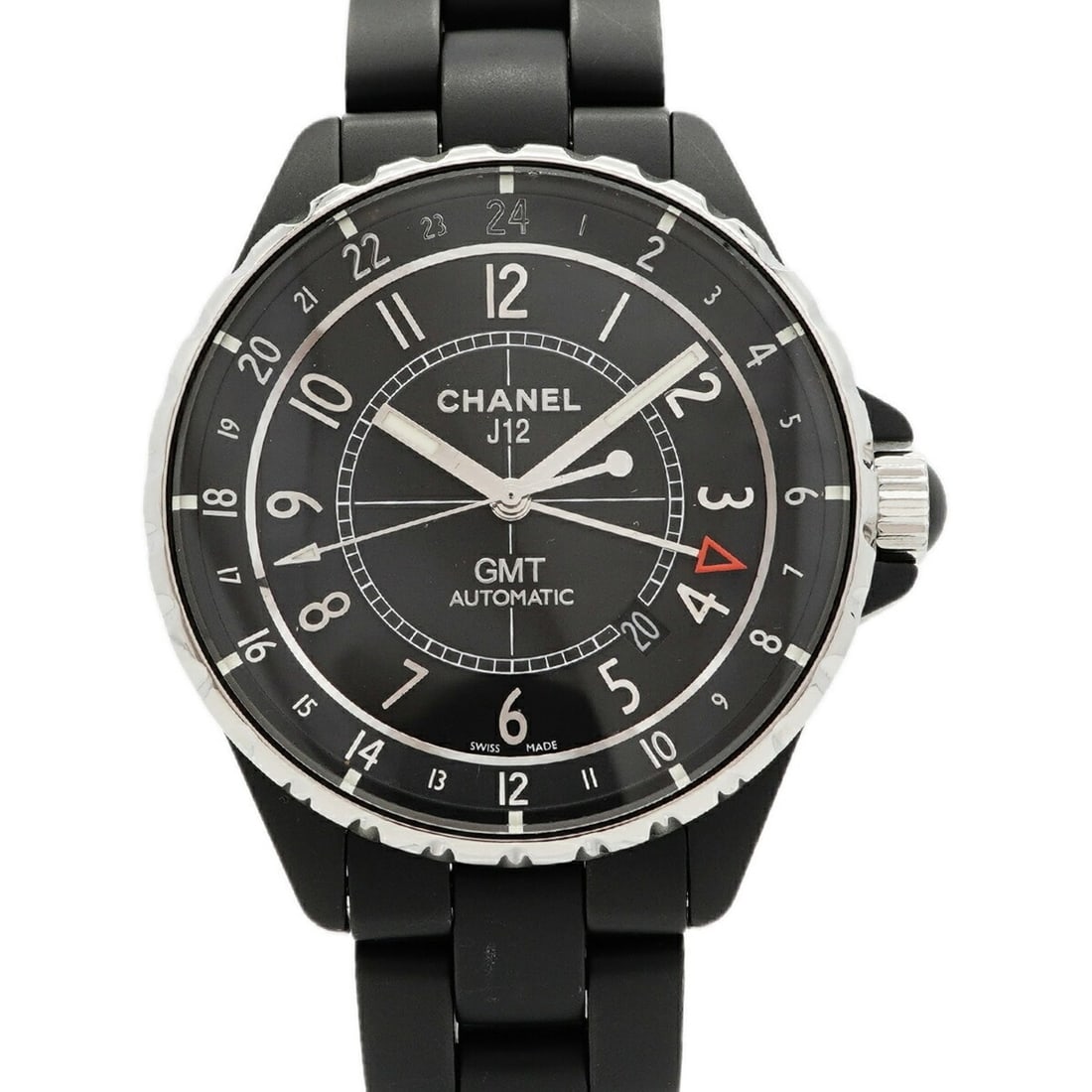 Chanel J12 GMT Matte Black H3101 Dial Men's Watch: --- Catalog ---Category: SizeWrist Size: 18.5cm / 7.28''Case Diameter: 41.2mm / 1.62''Category: DesignType: WristwatchGender: MenColor (Dial): BlackMaterial (Band): CeramicCategory: GeneralMPN: H3101B