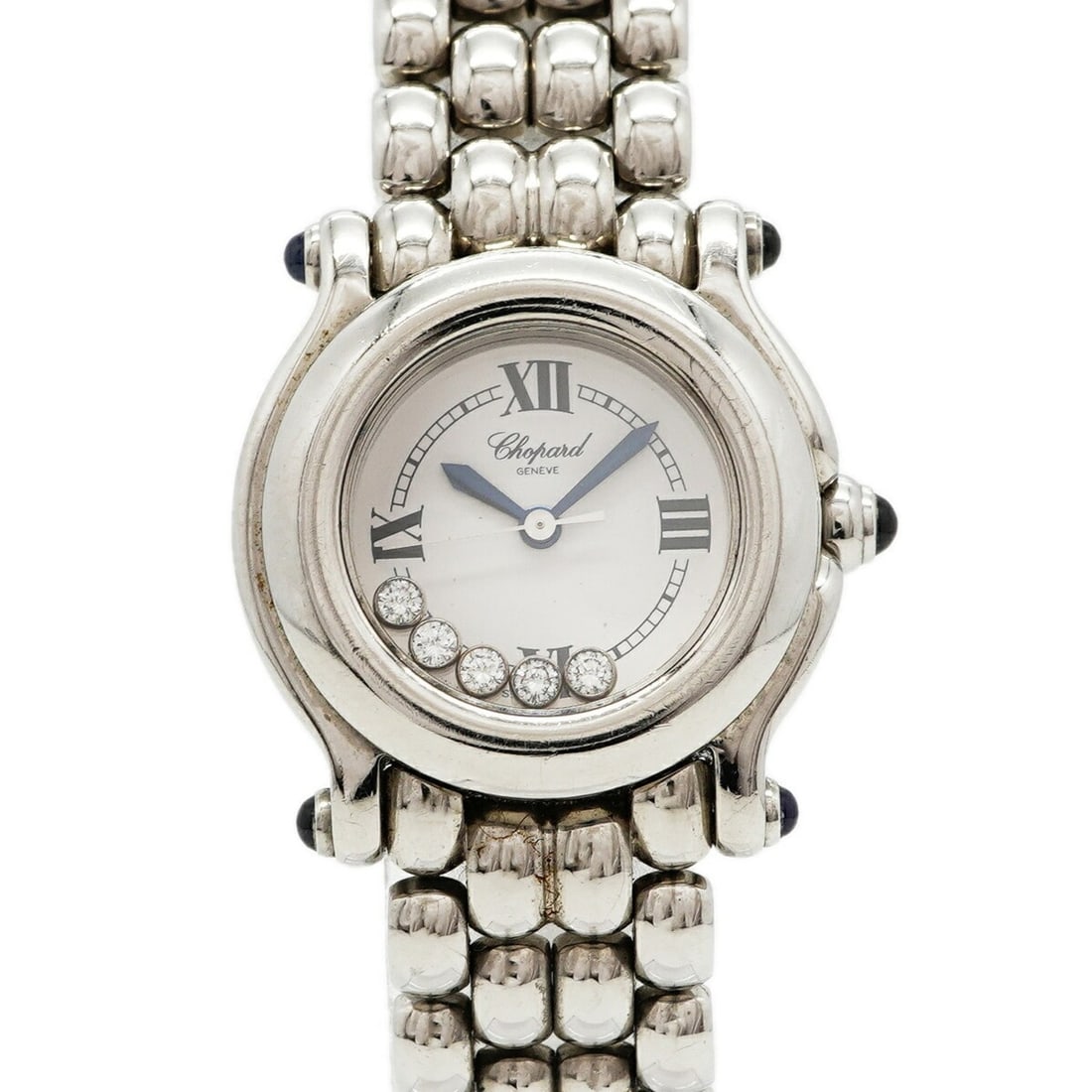 Chopard Happy Sport Diamond 27 8250-23 White Dial Women's Watch: --- Catalog ---Category: SizeWrist Size: 16cm / 6.29''Case Diameter: 25mm / 0.98''Category: DesignType: WristwatchGender: WomenColor (Dial): WhiteMaterial (Band): Stainless steelCategory: GeneralMPN: 