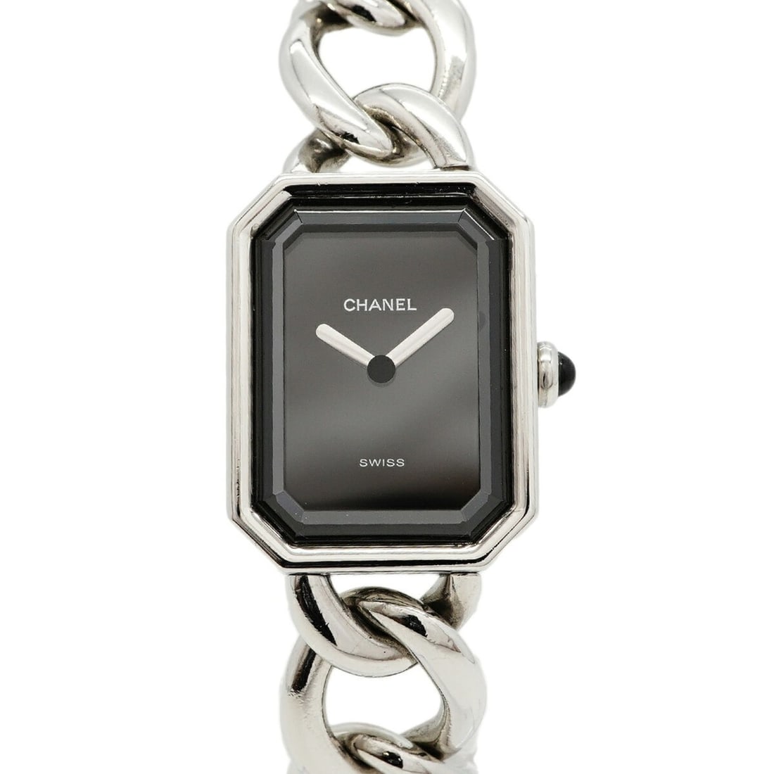 Chanel Première M Chain H0452 Black Dial Women's Watch: --- Catalog ---Category: SizeWrist Size: 12.5cm / 4.92''Case Diameter: 20.2mm / 0.8''Category: DesignType: WristwatchGender: WomenColor (Dial): BlackMaterial (Band): Stainless steelCategory: GeneralMP
