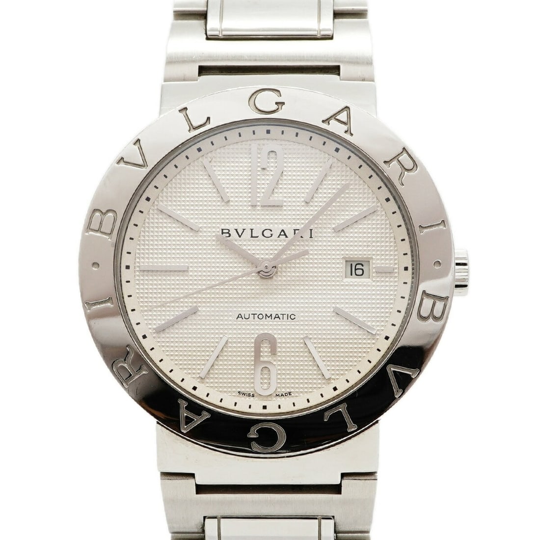 Bvlgari AUTO BB42SS Silver Dial Men's Watch: --- Catalog ---Category: SizeWrist Size: 17.5cm / 6.88''Case Diameter: 42mm / 1.65''Category: DesignType: WristwatchGender: MenColor (Dial): SilverMaterial (Band): Stainless steelCategory: GeneralMPN: