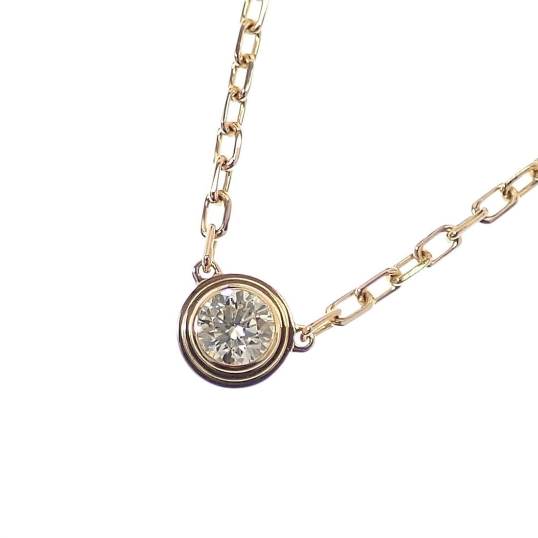 Cartier Damour Necklace, Small, Women's, Diamond, 18K Pink Gold, 2.7g, 750, B7215700: --- Catalog ---Category: SizeWeight: 2.7g / 0.09oz.Pendant Size: 4.5mm x 4.5mm / 0.17'' x 0.17''Neck Circumference: 38 cm - 41 cm / 14.96'' - 16.14''Category: DesignStone: DiamondGender: WomenMaterial
