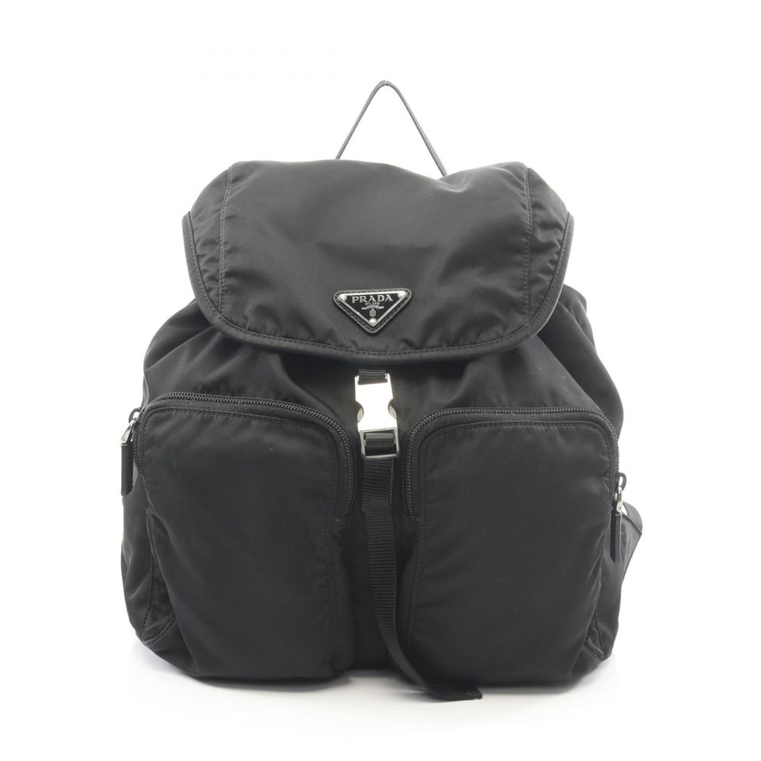 Prada TESSUTO Backpack/Handbag, Nylon, Women's, Black, 1BZ005: --- Catalog ---Category: SizeSize (HxWxD): 31cm x 30cm x 15cm / 12.2'' x 11.81'' x 5.9''Category: DesignType: BackpackColor: BlackGender: WomenMaterial: Tessuto Category: GeneralMPN: 1BZ005Brand: Prad