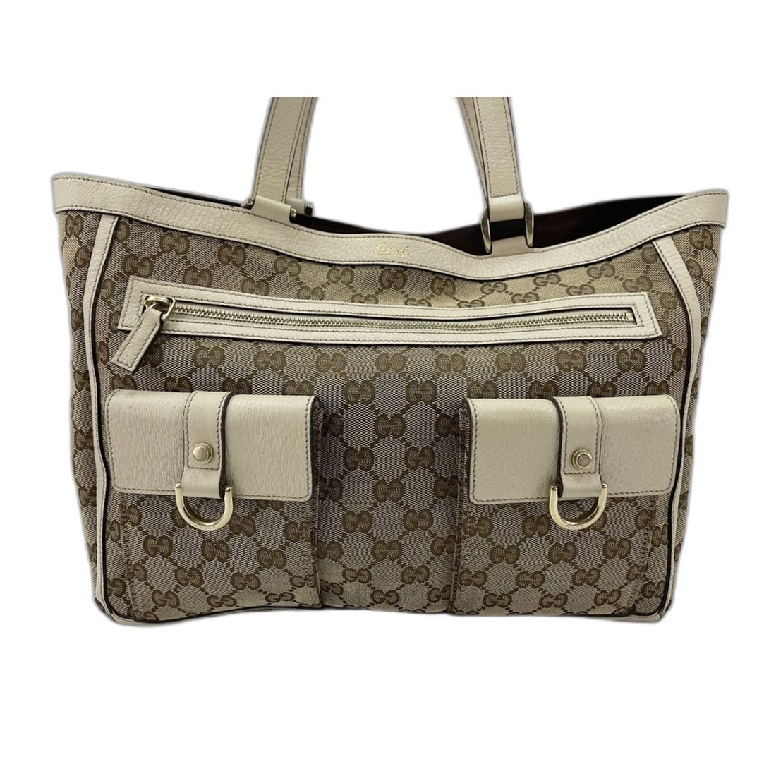 GUCCI handbag, beige: --- Catalog ---Category: SizeHandle Drop: 21.00cm / 8.27''Size (HxWxD): 27cm x 39cm x 9cm / 10.62'' x 15.35'' x 3.54''Category: DesignType: HandbagColor: BeigeGender: WomenCategory: GeneralBrand: Gucc
