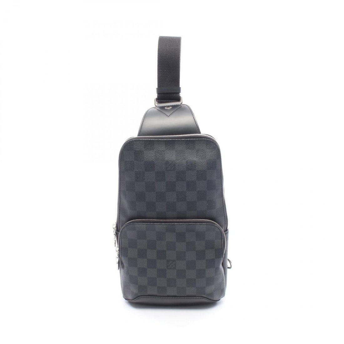 Louis Vuitton Avenue Sling Bag, Waist Body Handbag, Coated Canvas, Leather, Damier Graphite, Men's, (1 of 9)