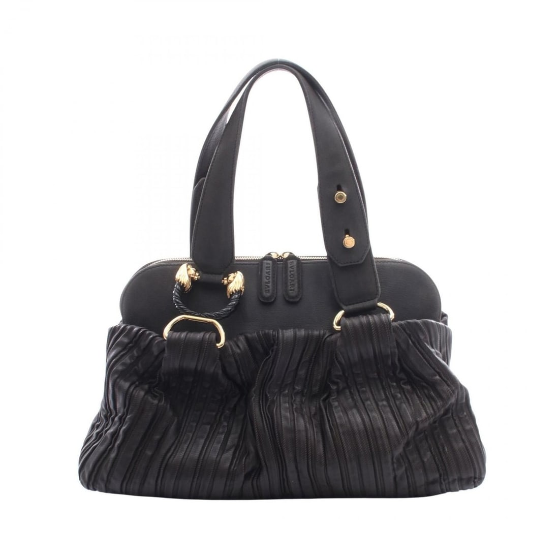 Bvlgari Bulgari Leoni Handbag, Leather, Women's, Brown/Green: --- Catalog ---Category: SizeSize (HxWxD): 23cm x 37cm x 15cm / 9.05'' x 14.56'' x 5.9''Category: DesignType: HandbagColor: Brown, GreenGender: WomenMaterial: Leather Category: GeneralBrand: Bvlgari--