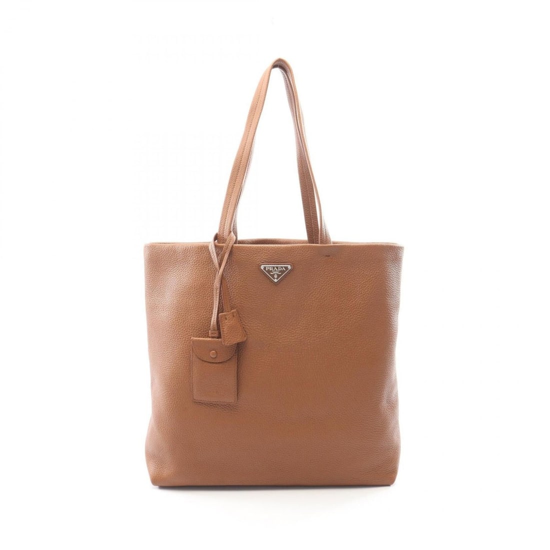 Prada Triangle Logo Tote Bag Handbag Leather Women's Brown: --- Catalog ---Category: SizeSize (HxWxD): 36cm x 37cm x 12cm / 14.17'' x 14.56'' x 4.72''Category: DesignType: Handbag, Tote bagColor: BrownGender: WomenMaterial: Leather Category: GeneralBrand: Prad