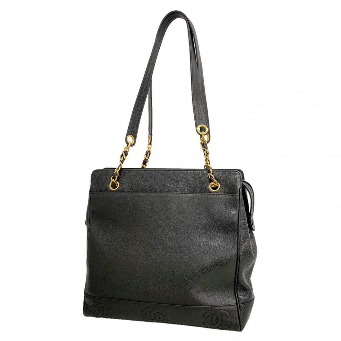 Chanel Triple Coco Caviar Leather Shoulder Bag, Black, for Women: --- Catalog ---Category: SizeSize (HxWxD): 30cm x 32cm x 11cm / 11.81'' x 12.59'' x 4.33''Category: DesignType: Shoulder bagColor: BlackGender: WomenMaterial: Grained Calfskin Hardware Color: GoldCate