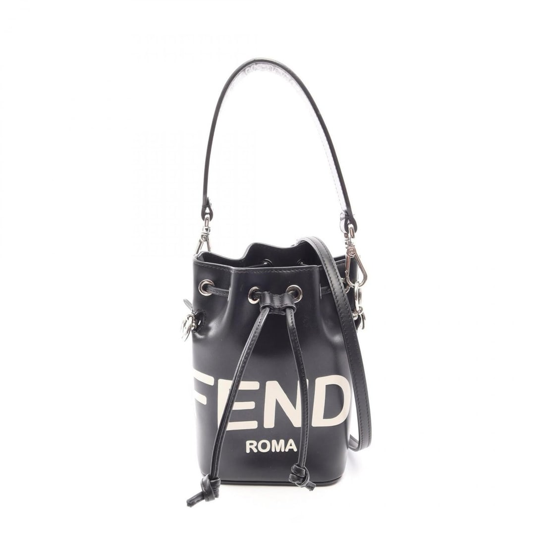 Fendi Mini Montresor 2-Way Handbag, Leather, Women's, Black (8BS010): --- Catalog ---Category: SizeSize (HxWxD): 18cm x 12cm x 10cm / 7.08'' x 4.72'' x 3.93''Category: DesignType: HandbagColor: BlackGender: WomenMaterial: Leather Category: GeneralMPN: 8BS010Brand: Fendi