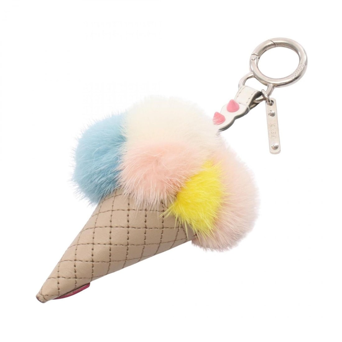 Fendi Ice Cream Charm Accessory, Leather, Fox Fur, Women's, Beige/Multicolor, 7AR631: --- Catalog ---Category: DesignType: Handbag charmColor: Beige, Multi-colorGender: Women,MenMaterial: Fur, LeatherLeather/Fur Type: Fox furCategory: GeneralMPN: 7AR631Brand: Fendi--- Item List ---Sect