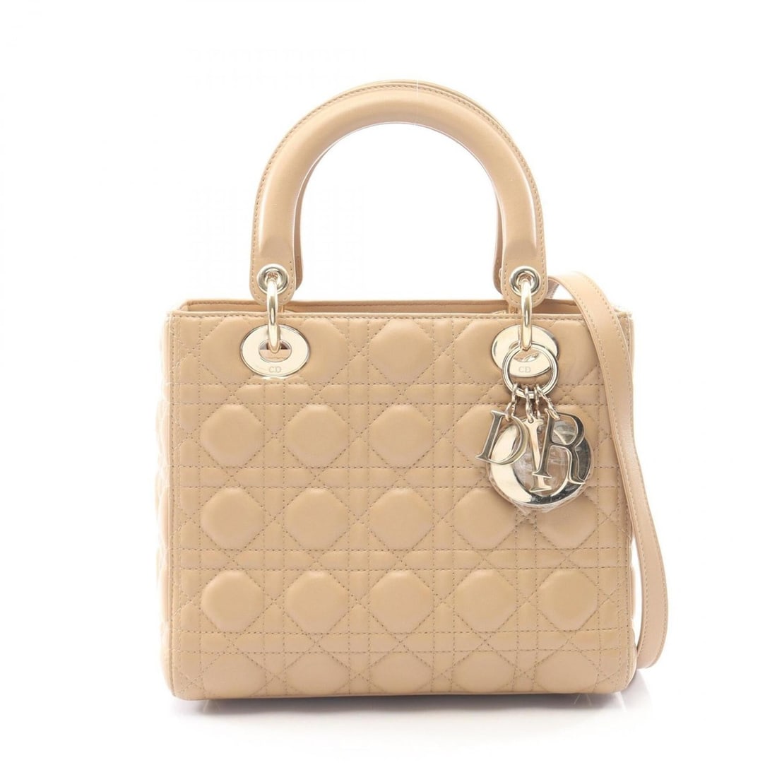 Christian Dior Dior LADY DIOR Cannage 2-Way Handbag, Leather, Women's, Beige, CAL44550: --- Catalog ---Category: SizeSize (HxWxD): 20cm x 24cm x 11cm / 7.87'' x 9.44'' x 4.33''Category: DesignType: HandbagColor: BeigeGender: WomenMaterial: Leather Category: GeneralBrand: Christian Dior--