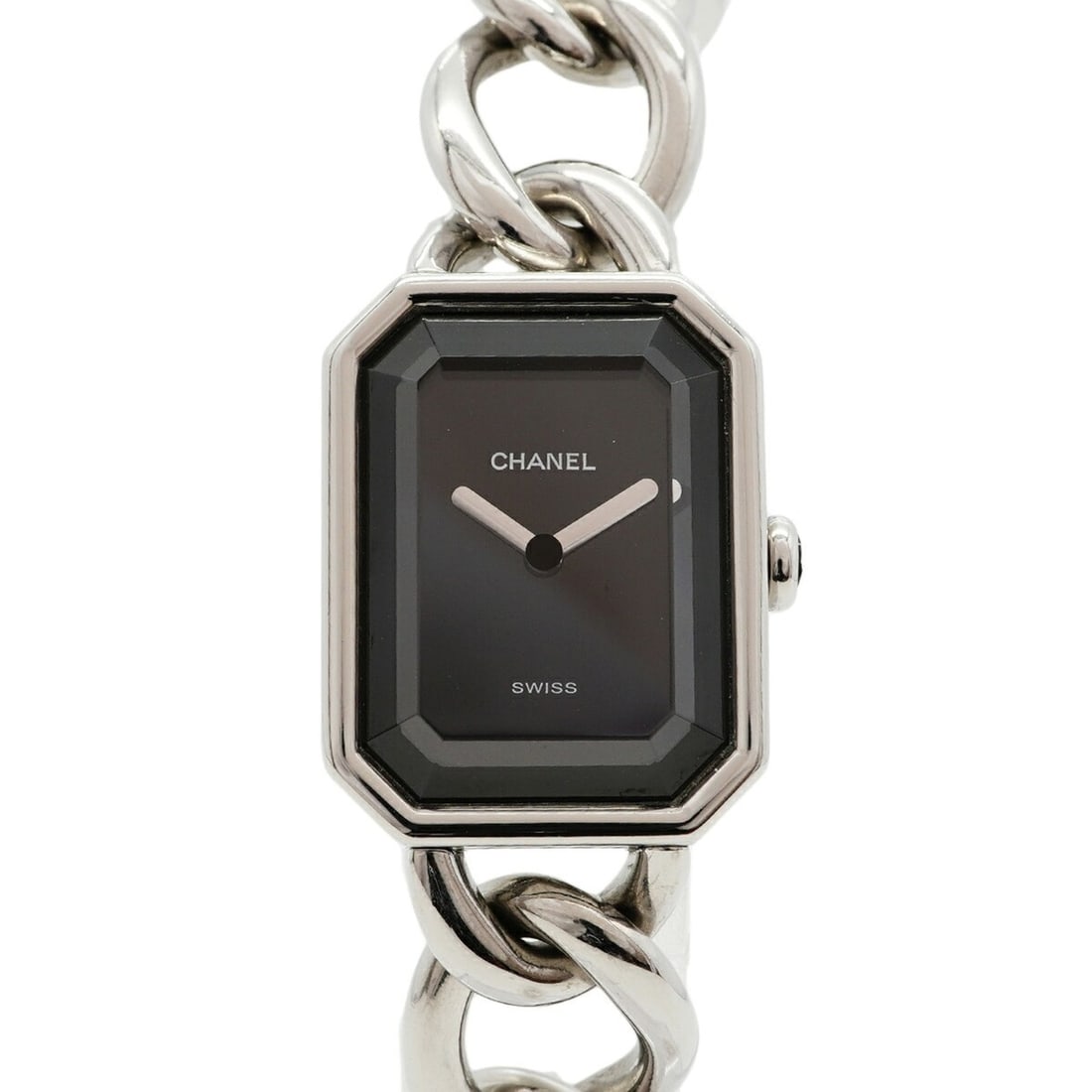 Chanel Première L Chain H0452 Black Dial Women's Watch: --- Catalog ---Category: SizeWrist Size: 16cm / 6.29''Case Diameter: 20.1mm / 0.79''Category: DesignType: WristwatchGender: WomenColor (Dial): BlackMaterial (Band): Stainless steelCategory: GeneralMPN