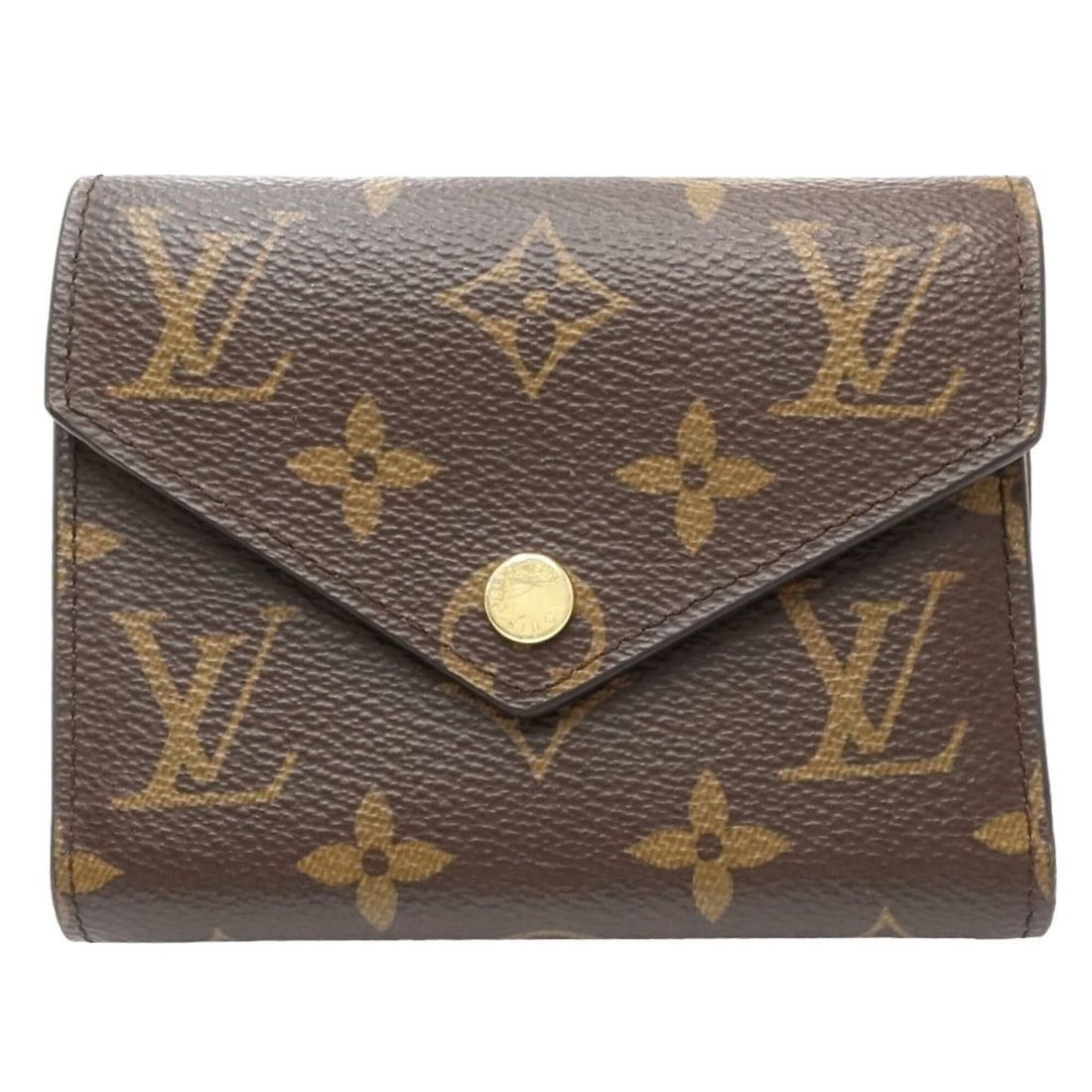 LOUIS VUITTON Louis Vuitton Monogram Tri-fold Wallet M62472 Portefeuille Victorine Brown 182173 (1 of 10)