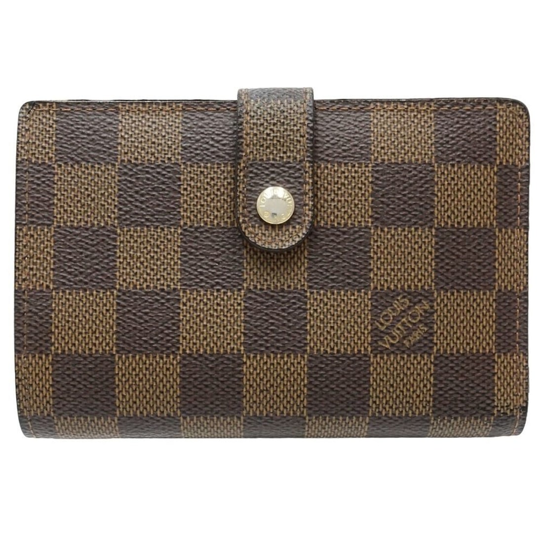 LOUIS VUITTON Louis Vuitton Damier Bi-fold Wallet N61664 Portemonnaie Billet Viennois Ebene 182183 (1 of 10)