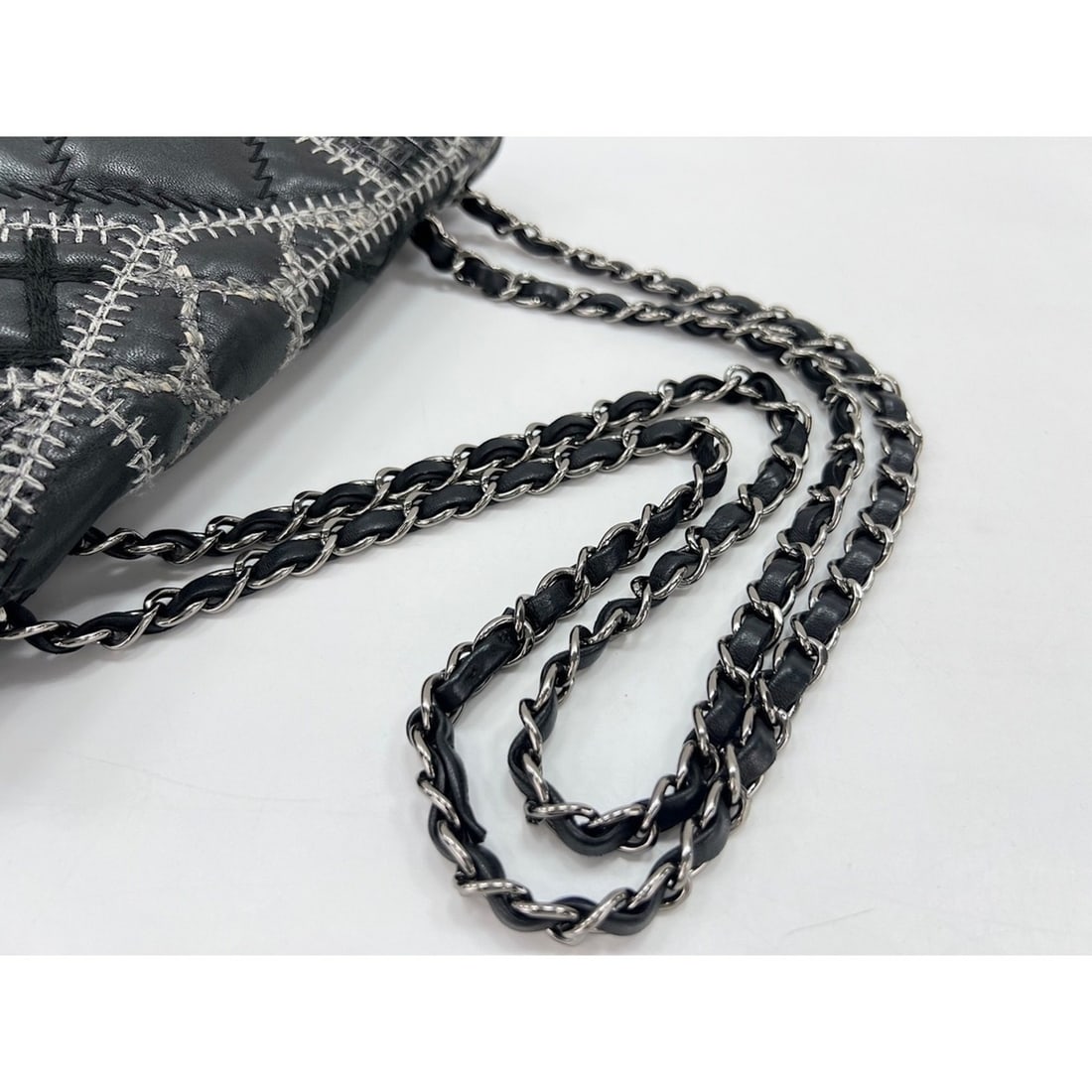 CHANEL Patchwork Shoulder Bag, Black - 10
