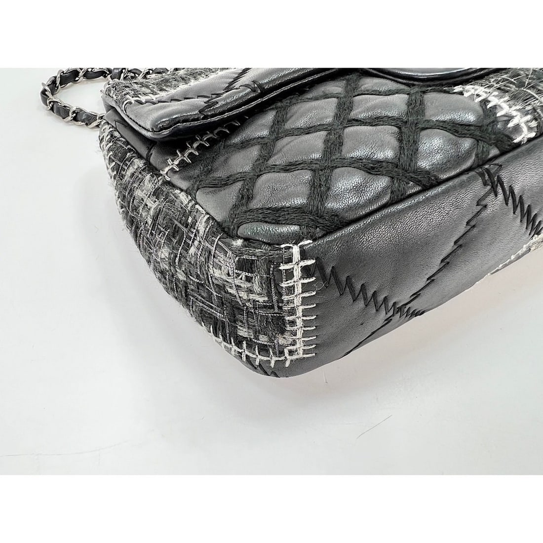 CHANEL Patchwork Shoulder Bag, Black - 8