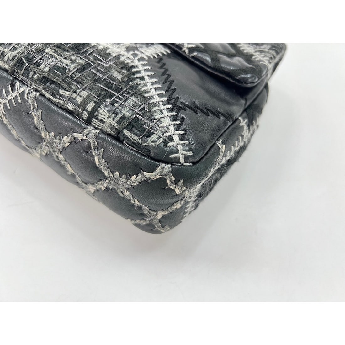 CHANEL Patchwork Shoulder Bag, Black - 9