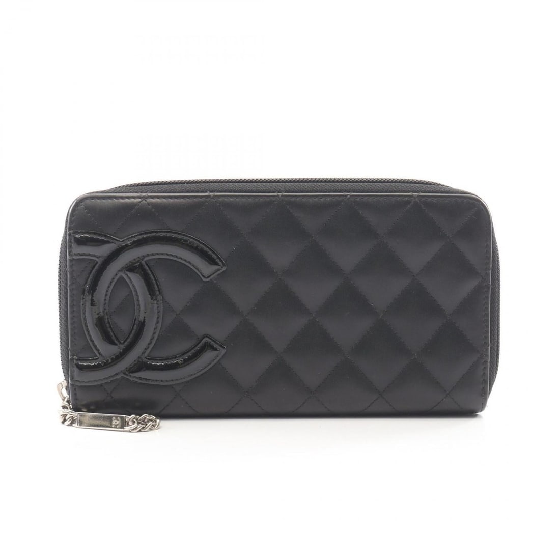 Chanel Cambon Line Round Long Wallet, Leather, Patent Women's, Black: --- Catalog ---Category: SizeSize (HxWxD): 10cm x 19cm x 2cm / 3.93'' x 7.48'' x 0.78''Category: DesignType: Long wallet (bi-fold)Color: BlackGender: WomenMaterial: Leather , Patent leather Category: 
