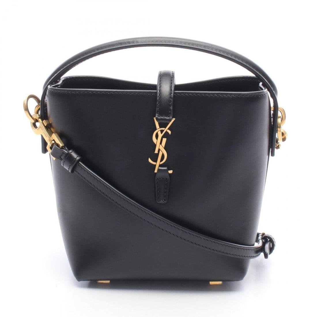 Yves Saint Laurent Saint Laurent Paris Mini Bucket 2-Way Handbag, Leather, Women's, Black,: --- Catalog ---Category: SizeSize (HxWxD): 15cm x 13cm x 8.5cm / 5.9'' x 5.11'' x 3.34''Category: DesignType: HandbagColor: BlackGender: WomenMaterial: Leather Category: GeneralBrand: Yves Saint Laure