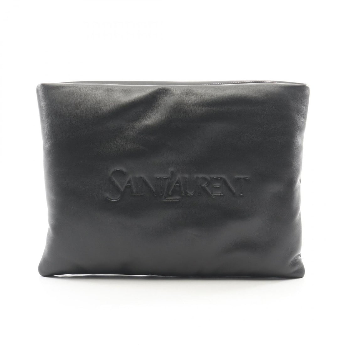 Yves Saint Laurent Saint Laurent Paris Puffy Handbag Pouch Second Bag Clutch Leather Men's Women's: --- Catalog ---Category: SizeSize (HxWxD): 21.5cm x 29cm x 2cm / 8.46'' x 11.41'' x 0.78''Category: DesignType: Clutch bag, PouchColor: BlackGender: Men,WomenMaterial: Leather Category: GeneralBrand: 