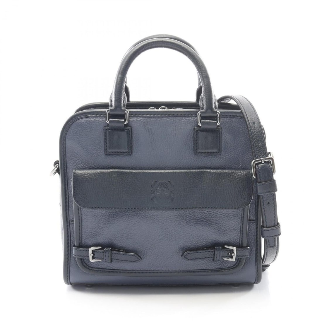 Loewe Cruz Small Handbag, Leather, Women's, Blue/Navy: --- Catalog ---Category: SizeSize (HxWxD): 18cm x 20.5cm x 8cm / 7.08'' x 8.07'' x 3.14''Category: DesignType: HandbagColor: Blue, NavyGender: WomenMaterial: Leather Category: GeneralBrand: Loewe--- I