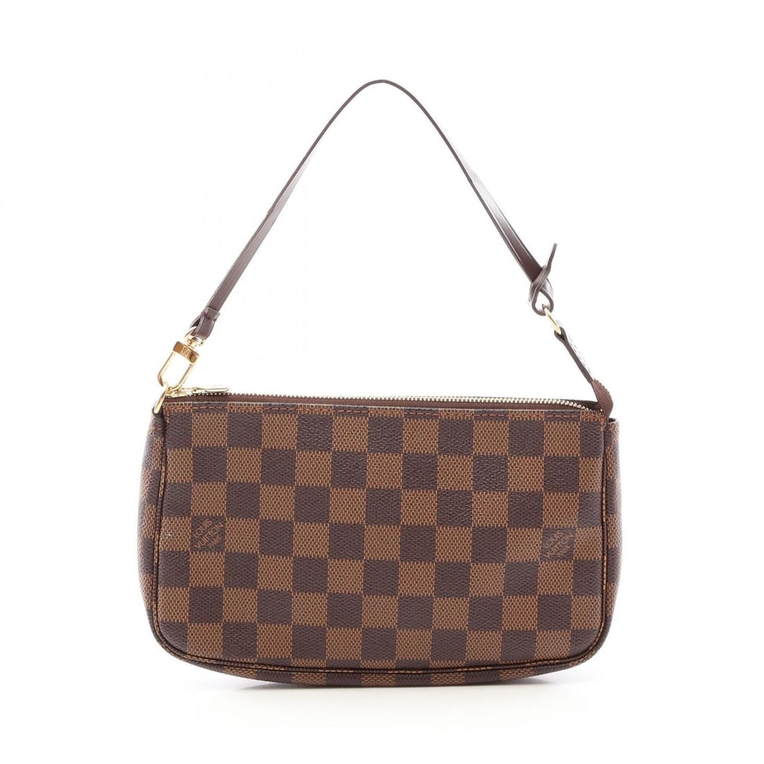Louis Vuitton Pochette Accessoires Damier Ebene Handbag, Coated Canvas Leather, Women's, Brown,: --- Catalog ---Category: SizeSize (HxWxD): 13cm x 21cm x 3cm / 5.11'' x 8.26'' x 1.18''Category: DesignType: HandbagColor: BrownGender: WomenMaterial: Coated canvas , Leather Category: GeneralMPN: N51