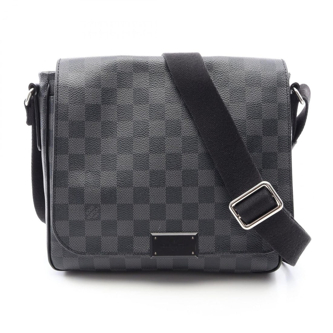 Louis Vuitton District PM Shoulder Bag/Handbag, Coated Canvas and Leather, Damier Graphite, Men's,: --- Catalog ---Category: SizeSize (HxWxD): 23cm x 24cm x 6cm / 9.05'' x 9.44'' x 2.36''Category: DesignType: Handbag, Shoulder bagColor: BlackGender: MenMaterial: Damier Graphite , PVC , Leather Categ