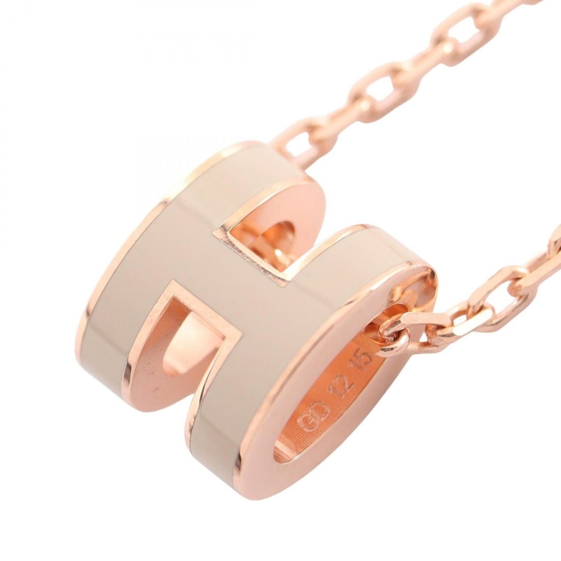 Hermes Mini Pop H Marron Glacé Necklace, Gold Plated, Women's, Gold/Beige, H147992F055: --- Catalog ---Category: SizeWidth: 1mm / 0.04''Pendant Size: 9mm x 7mm / 0.35'' x 0.27''Neck Circumference: 39.5 cm / 15.55''Category: DesignColor: Beige, GoldGender: WomenNecklace Type: NecklaceCate
