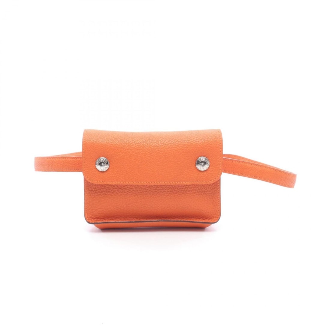 Hermes HERMES Pochette Green Waist Bag Body Handbag Togo Leather Women's Orange (1 of 9)