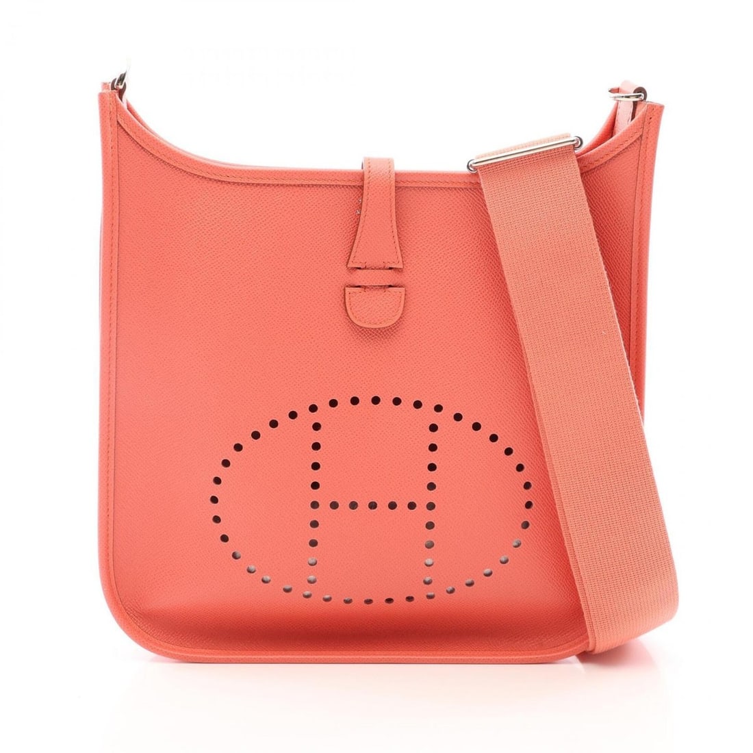 Hermes Evelyne 3 Trois PM Flamingo Shoulder Bag/Handbag, Veau Epsom Leather, Pink Tone: --- Catalog ---Category: SizeSize (HxWxD): 26.5cm x 28cm x 7cm / 10.43'' x 11.02'' x 2.75''Category: DesignType: Handbag, Shoulder bagColor: PinkGender: WomenMaterial: Epsom leather Category: GeneralB