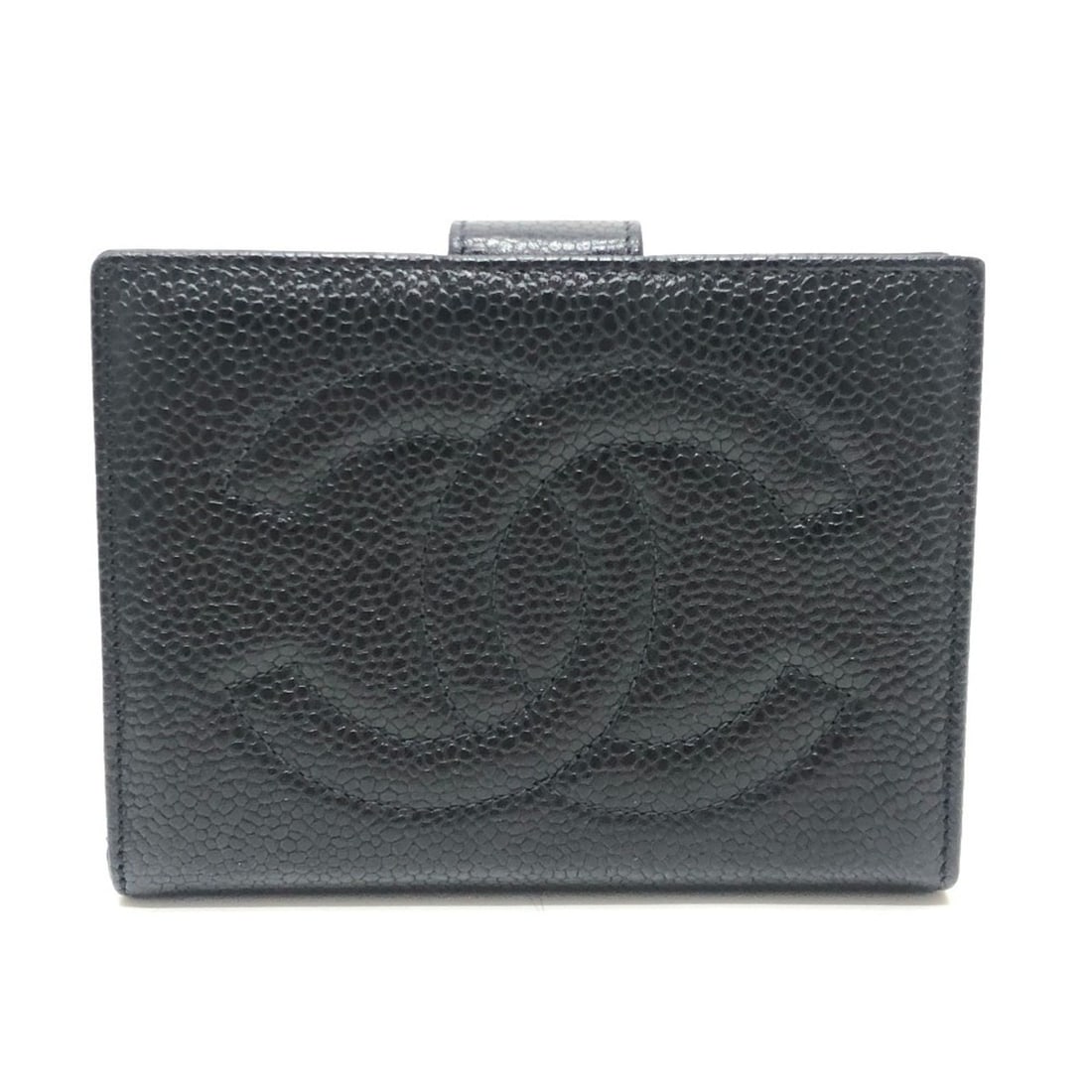 CHANEL Chanel Coco Mark Stitch Short Wallet Mini with Clasp Coin Purse, Bi-fold Wallet, Caviar: --- Catalog ---Category: SizeSize (HxWxD): 9.5cm x 12cm x 2.5cm / 3.74'' x 4.72'' x 0.98''Category: DesignType: Long wallet (bi-fold)Color: BlackGender: WomenMaterial: Grained Calfskin Category: Gener
