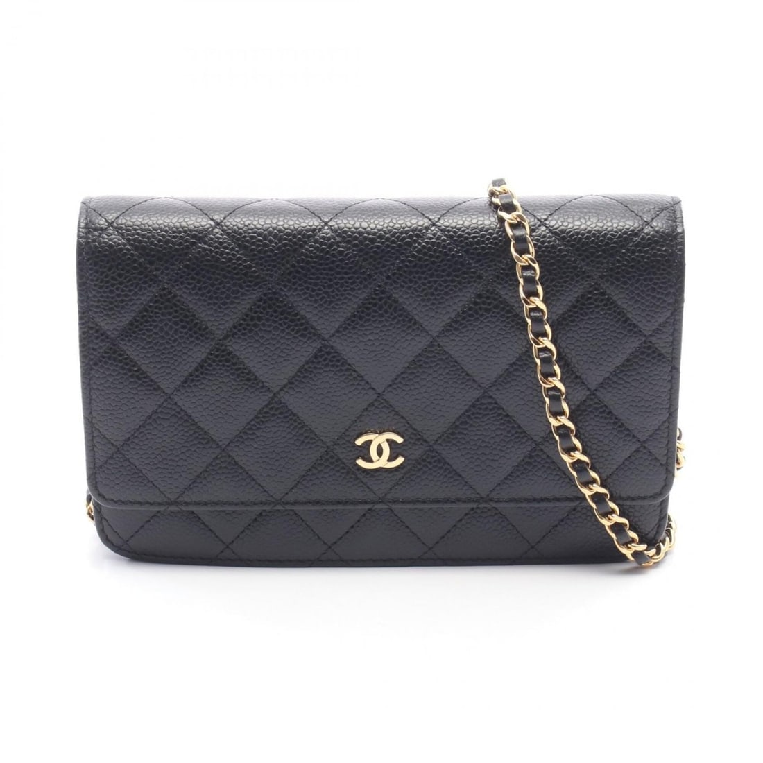 Chanel Matelassé Shoulder Bag/Handbag, Caviar Leather (Grained Calfskin), Women's, Black: --- Catalog ---Category: SizeSize (HxWxD): 12cm x 19cm x 3cm / 4.72'' x 7.48'' x 1.18''Category: DesignType: Handbag, Shoulder bagColor: BlackGender: WomenMaterial: Grained Calfskin Hardware Color: Go