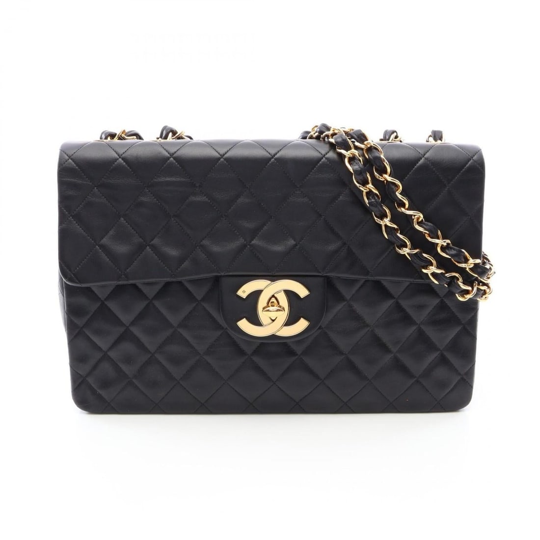 Chanel CHANEL Large Matelassé 34 Shoulder Bag Handbag Lambskin (Sheepskin) Women's Black: --- Catalog ---Category: SizeSize (HxWxD): 22cm x 34cm x 10cm / 8.66'' x 13.38'' x 3.93''Category: DesignType: Handbag, Shoulder bagColor: BlackGender: WomenMaterial: Leather Hardware Color: GoldLeath