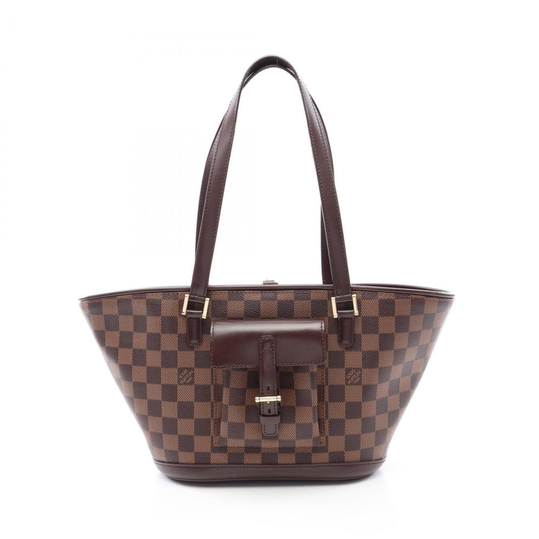 Louis Vuitton Manosque PM Damier Ebene Tote Bag Handbag Coated Canvas Leather Women's Brown N51121: --- Catalog ---Category: SizeSize (HxWxD): 19cm x 22.5cm x 10.5cm / 7.48'' x 8.85'' x 4.13''Category: DesignType: Handbag, Tote bagColor: BrownGender: WomenMaterial: Coated canvas Category: GeneralMPN