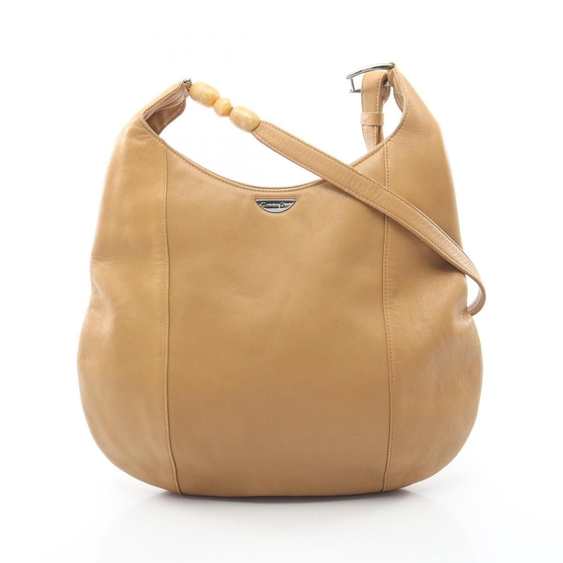 Christian Dior Maris Pearl Shoulder Bag/Handbag, Leather, Women's, Beige: --- Catalog ---Category: SizeSize (HxWxD): 29cm x 31cm x 2.5cm / 11.41'' x 12.2'' x 0.98''Category: DesignType: Shoulder bagColor: BeigeGender: WomenMaterial: Leather Category: GeneralBrand: Christian