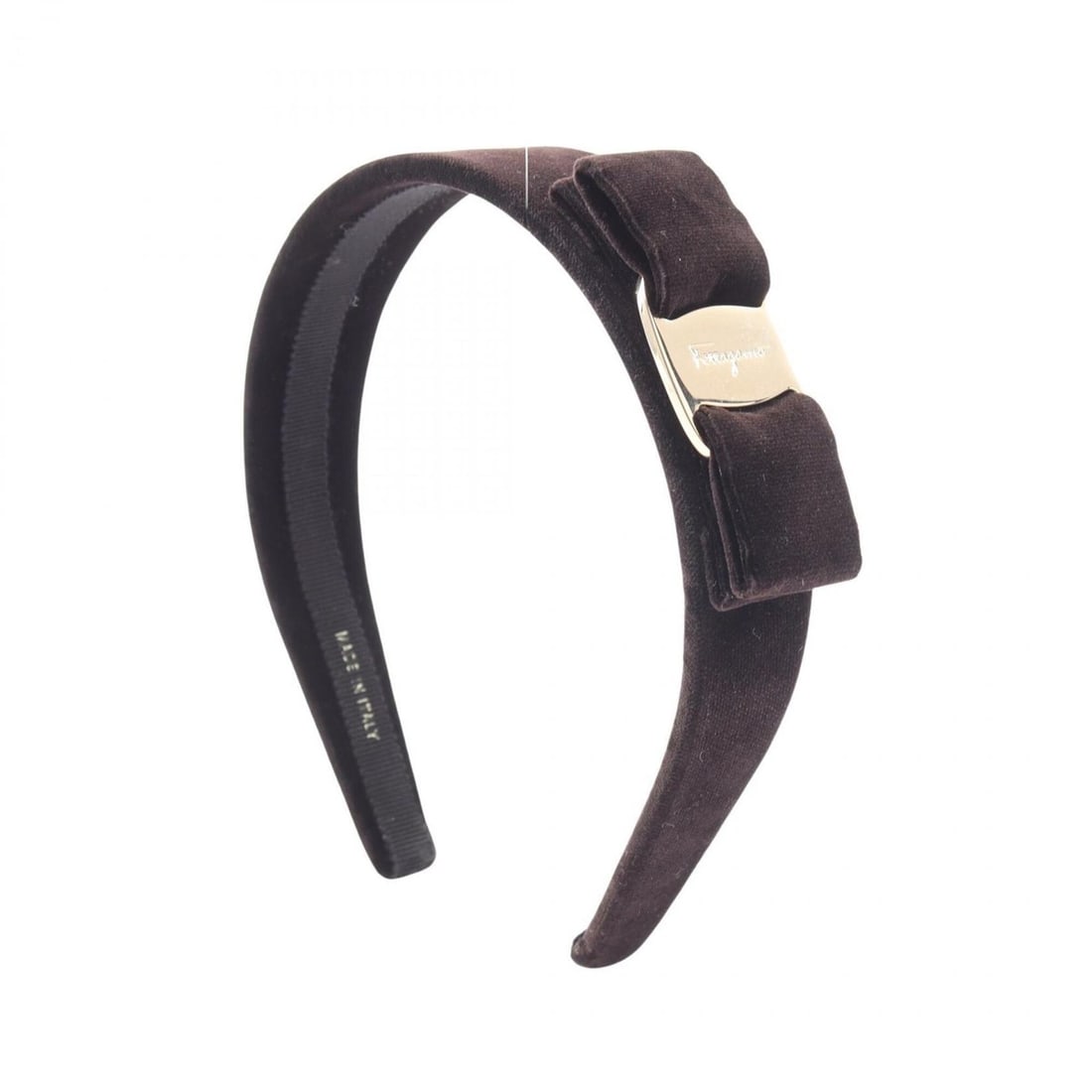 Salvatore Ferragamo Vara Ribbon Headband, Fabric, Women's, Black/Gold Tones: --- Catalog ---Category: SizeSize (LxW): 15cm x 13.5cm / 5.9'' x 5.31''Category: DesignType: Alice bandColor: BlackGender: WomenCategory: GeneralBrand: Salvatore Ferragamo--- Item List ---Section: Con