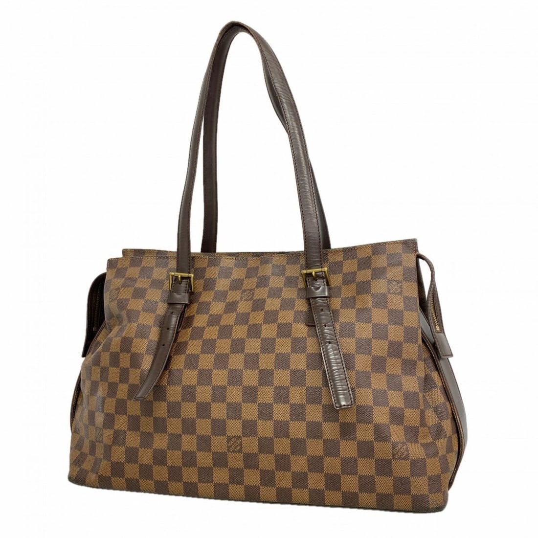 Louis Vuitton Damier Chelsea Shoulder Bag N51119 Ebene (Women's): --- Catalog ---Category: SizeSize (HxWxD): 28cm x 40cm x 14cm / 11.02'' x 15.74'' x 5.51''Category: DesignType: Shoulder bagColor: EbeneGender: WomenCategory: GeneralMPN: N51119Brand: Louis Vuitton---