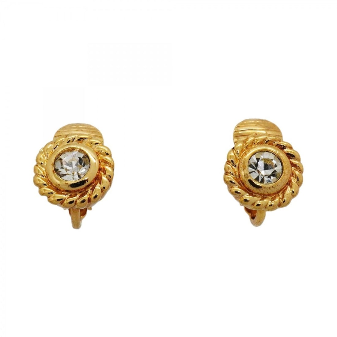 Christian Dior Earrings, GP Plated, Rhinestone, Gold, Women's: --- Catalog ---Category: SizeSize (HxWxD): 9.40mm x 9.40mm / 0.37'' x 0.37''Category: DesignType: Clip earringsColor: GoldGender: WomenMaterial: Gold plating, RhinestoneCategory: GeneralBrand: Christi
