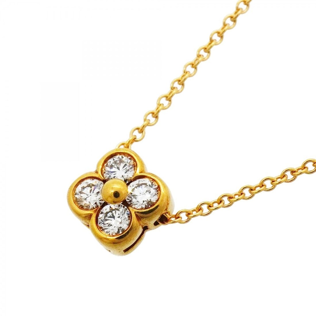 Tiffany & Co. Necklace, Bezel Set, 4PD (4 Diamonds), 18K Yellow Gold, Women's: --- Catalog ---Category: SizePendant Size: 6.4mm x 6.4mm / 0.25'' x 0.25''Neck Circumference: 41 cm / 16.14''Category: DesignStone: DiamondGender: WomenMaterial: Yellow gold (18K)Necklace Type: Neckla