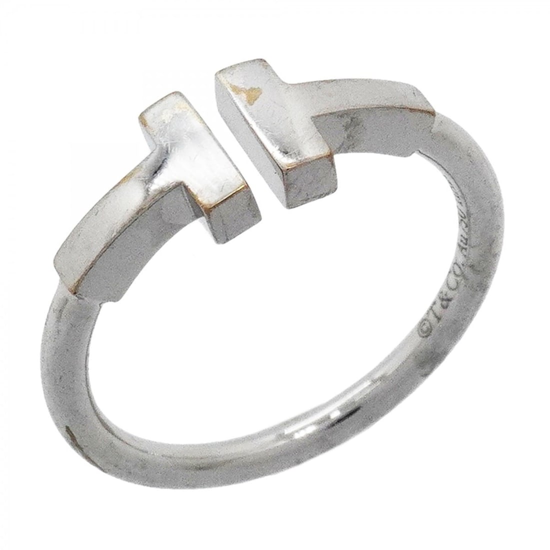 Tiffany & Co. T Wire Ring, 18K White Gold, Size 9, Women's (1 of 9)
