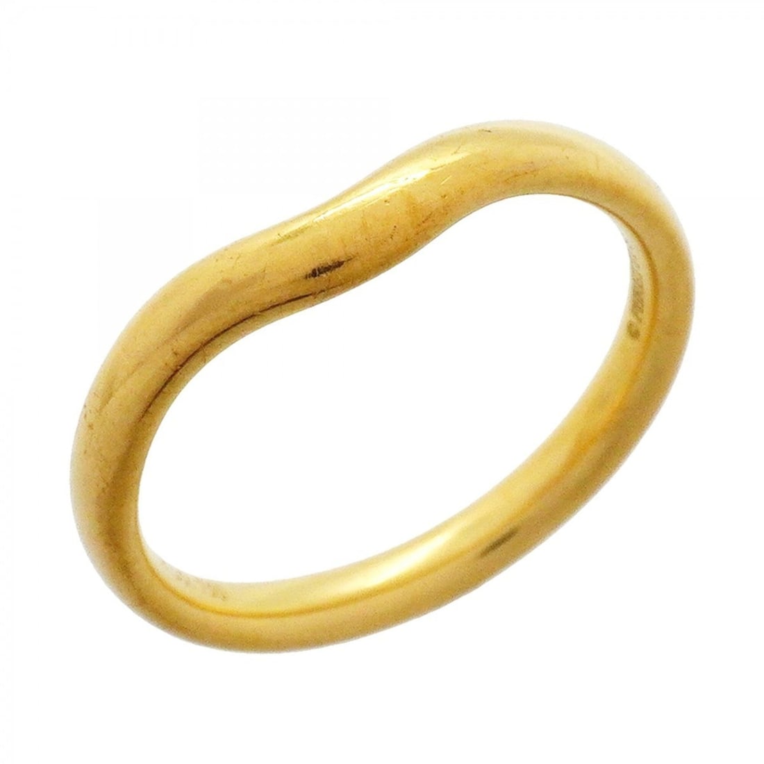 Tiffany & Co. Curved Band Ring, 18K Yellow Gold, Size 16, Men's: --- Catalog ---Category: SizeJP Size: 16US Size: 8Category: DesignType: Band ringGender: MenMaterial: Yellow gold (18K)Category: GeneralBrand: Tiffany--- Item List ---Section: ConditionRanking: Rank A