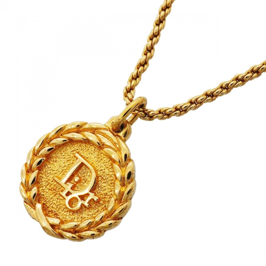 Christian Dior Necklace, GP Plated Gold, Women's: --- Catalog ---Category: SizePendant Size: 21.7mm x 15.5mm / 0.85'' x 0.61''Neck Circumference: 39 cm - 44 cm / 15.35'' - 17.32''Category: DesignColor: GoldGender: WomenMaterial: Gold platingNecklace 