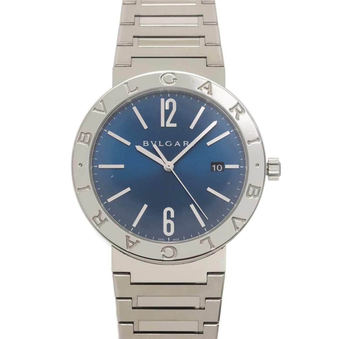 BVLGARI BB41S Men's Watch, Date, Blue, Automatic, Self-winding Watch: --- Catalog ---Category: SizeWrist Size: 18cm / 7.08''Case Diameter: 41mm / 1.61''Category: DesignType: WristwatchGender: MenColor (Dial): BlueMaterial (Band): Stainless steelMaterial (Case): Stainles