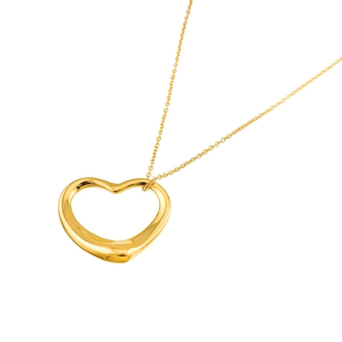 Tiffany & Co. Heart Necklace, 22mm wide, 40cm length, 18K Yellow Gold (750) Open Necklace: --- Catalog ---Category: SizePendant Size: 18.4mm x 22mm / 0.72'' x 0.86''Neck Circumference: 40 cm / 15.74''Category: DesignGender: WomenMaterial: Yellow gold (18K)Necklace Type: NecklaceCategory: Ge