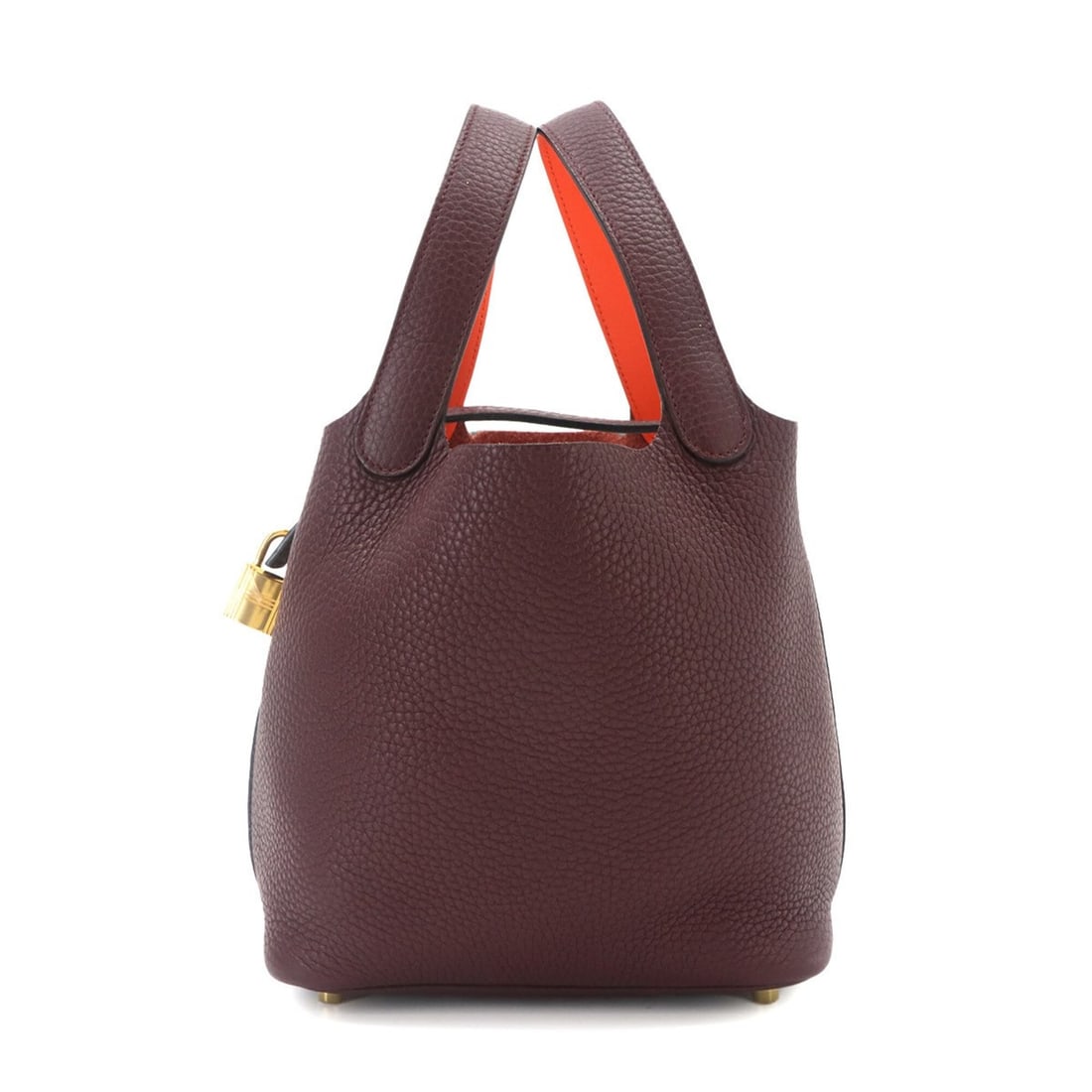Piko Hermes Picotin Lock Eclat 18 PM Handbag, Taurillon Clemence Swift Leather, Prune Orange Poppy,: --- Catalog ---Category: SizeSize (HxWxD): 18.5cm x 18cm x 13.5cm / 7.28'' x 7.08'' x 5.31''Category: DesignType: HandbagColor: Orange poppy, PurpleGender: WomenMaterial: Taurillon clemence leather , 